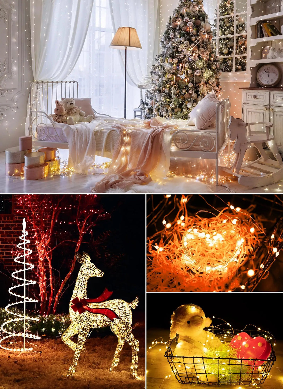 LED string lights with remote control for parties and events - vue 6 sur 6
