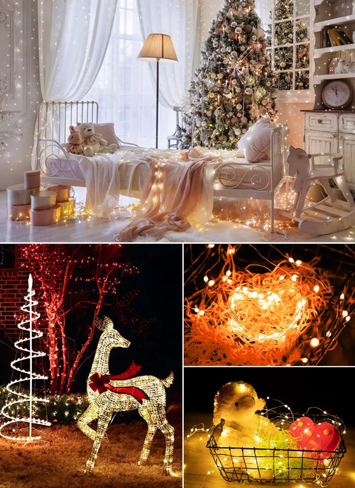LED string lights with remote control for parties and events - vue 6 sur 6