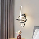Modern spiral aluminium LED wall light
