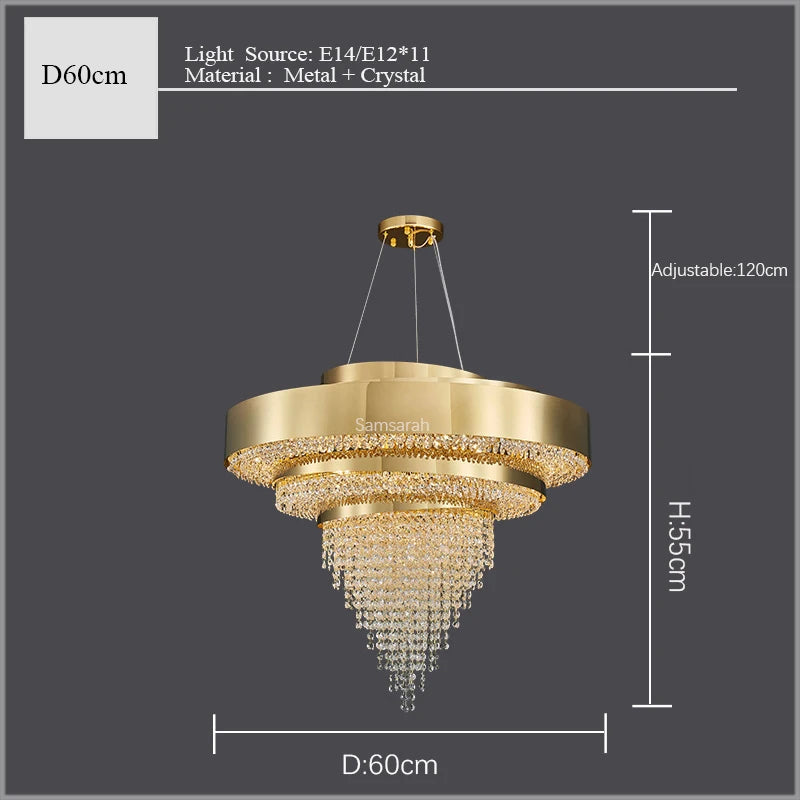 Modern crystal chandelier for elegant decoration