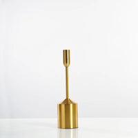 Gold plated metal candle holder for weddings and elegant decoration