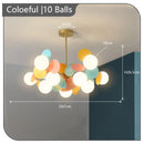 Children's chandelier with multicoloured flowers decorative pendant light