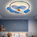 Astronaut cloud-shaped LED dimmable chandelier with remote and eye protection