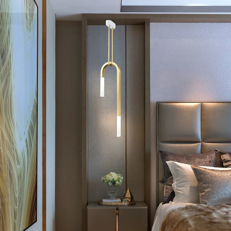 Creative u-shaped LED chandelier for modern lighting