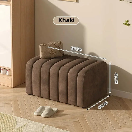 modern design shoe bench with soft and comfortable footrest
