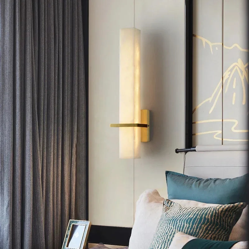 Retro marble wall light for modern interior decoration