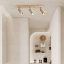 LED spotlight 3 heads surface mounted ceiling light stone wood for living room, cloakroom, clothing shop