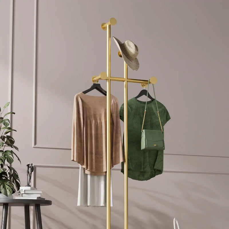 minimalist metal coat rack for practical storage
