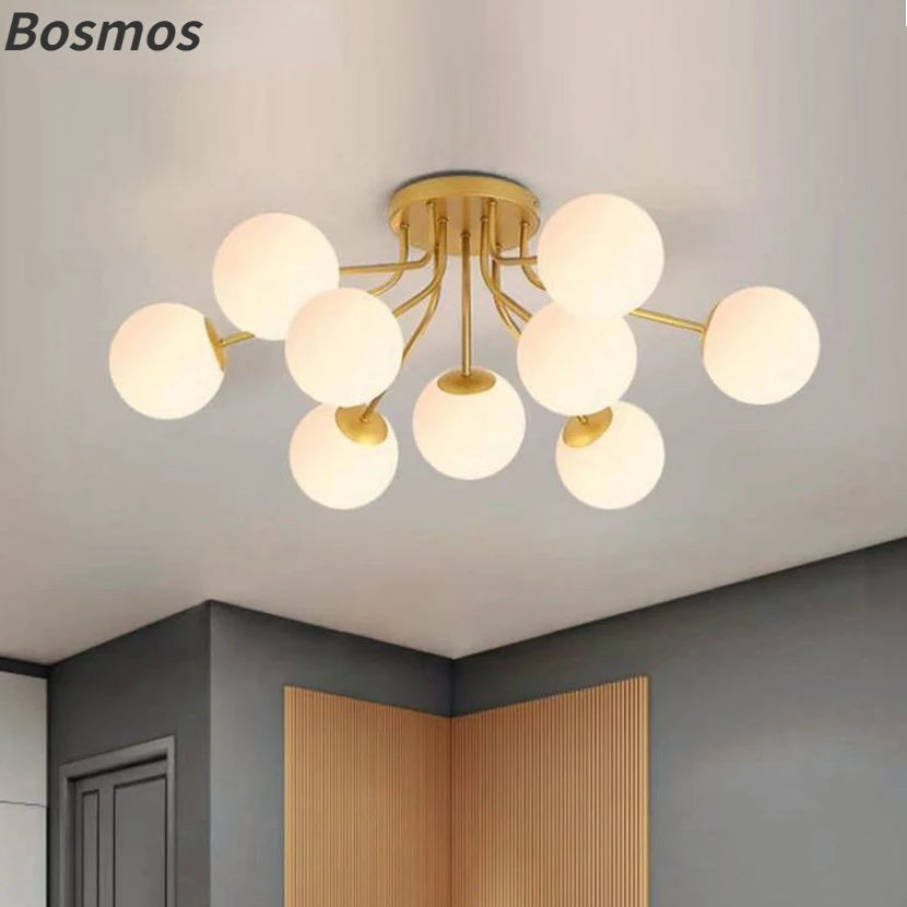 Nordic glass LED pendant light for interior decoration