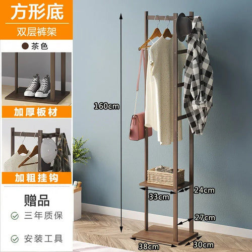multifunctional bamboo coat rack for modern clothes - vue 14 sur 15