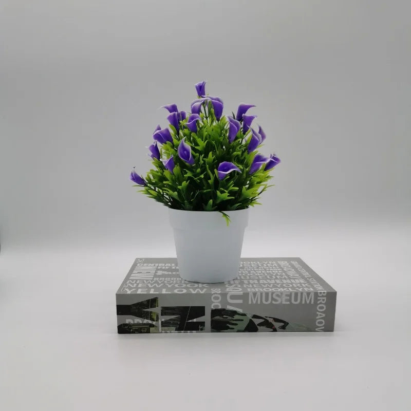 Artificial bonsai flower in pot for indoor and outdoor decoration