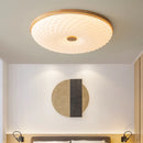 Creative Nordic wooden recessed LED ceiling light