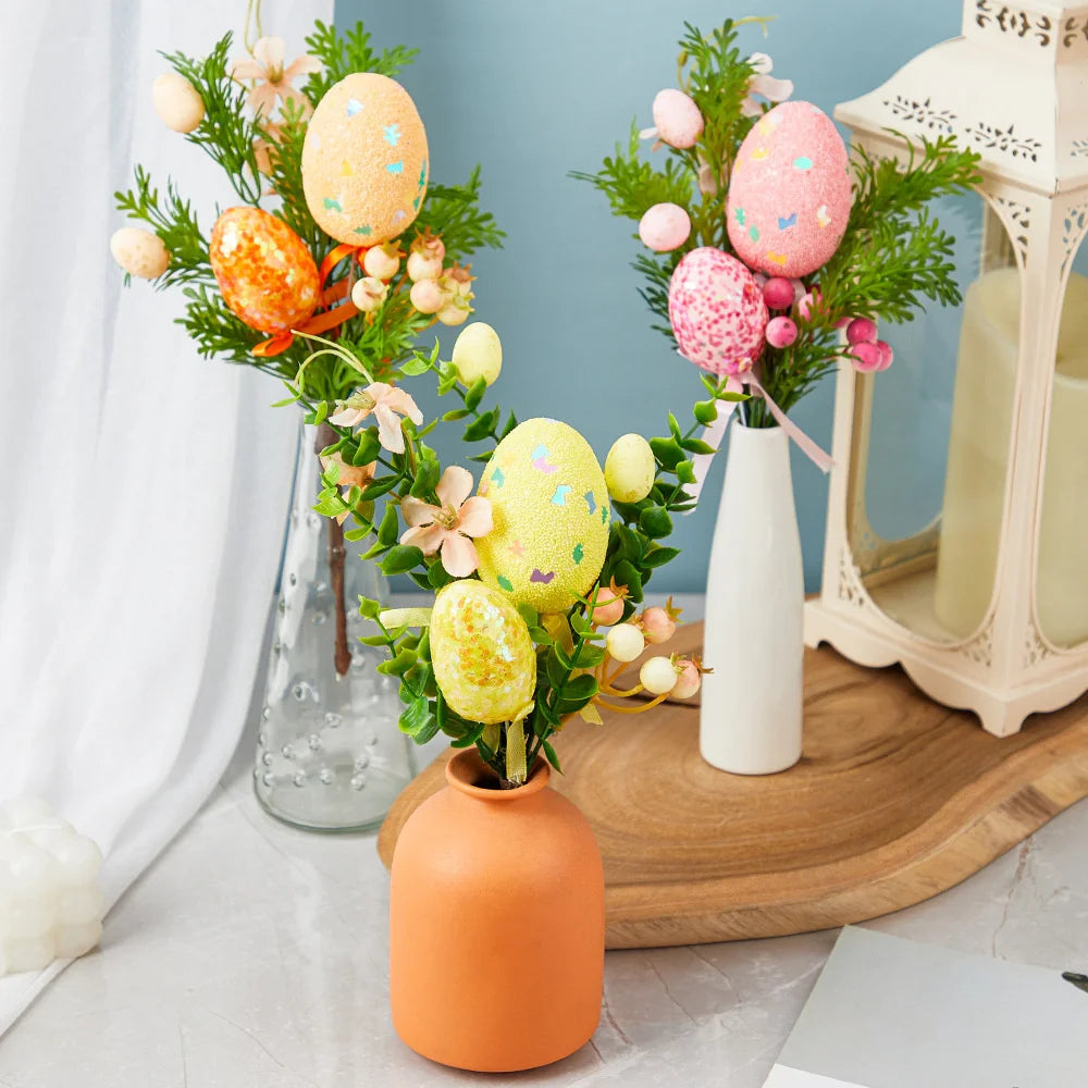 Easter eggs branch for floral and garden decorations