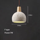 Wabi-sabi cement and travertine pendant light for interior decoration