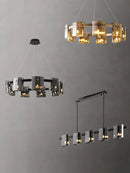 Modern glass chandelier for elegant designer lighting