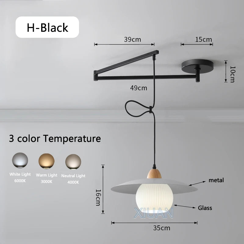 suspension nordiques led en bois massif pour restaurant