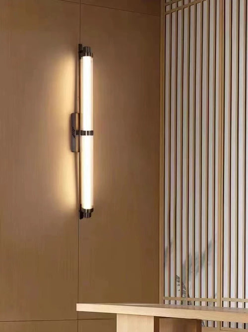 Minimalist designer stainless steel decorative wall light - vue 3 sur 7