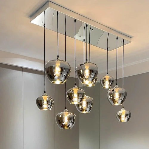 Glass chandelier for elegant indoor lighting - vue 4 sur 7