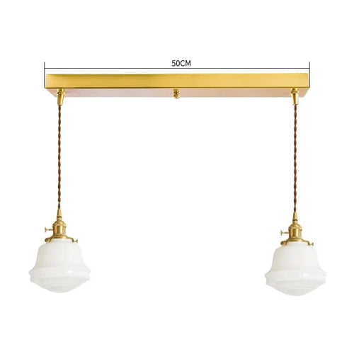 Milky white glass LED pendant light - vue 28 sur 30