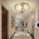 Nordic metal and glass ceiling light for outdoor and indoor use