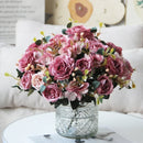 Pink silk peony bouquet for interior decoration