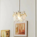 Modern glass chandelier with minimalist design for elegant interiors