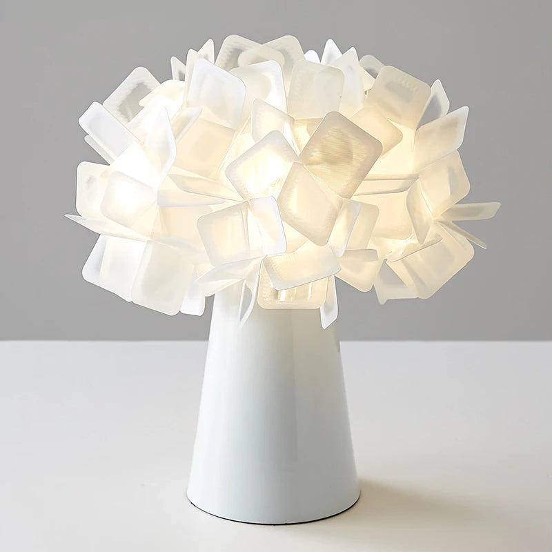 modern desk lamp slamp clizia in plastic pvc flower