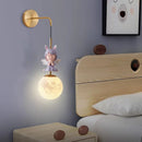 Modern angel wall light for children's bedroom decor