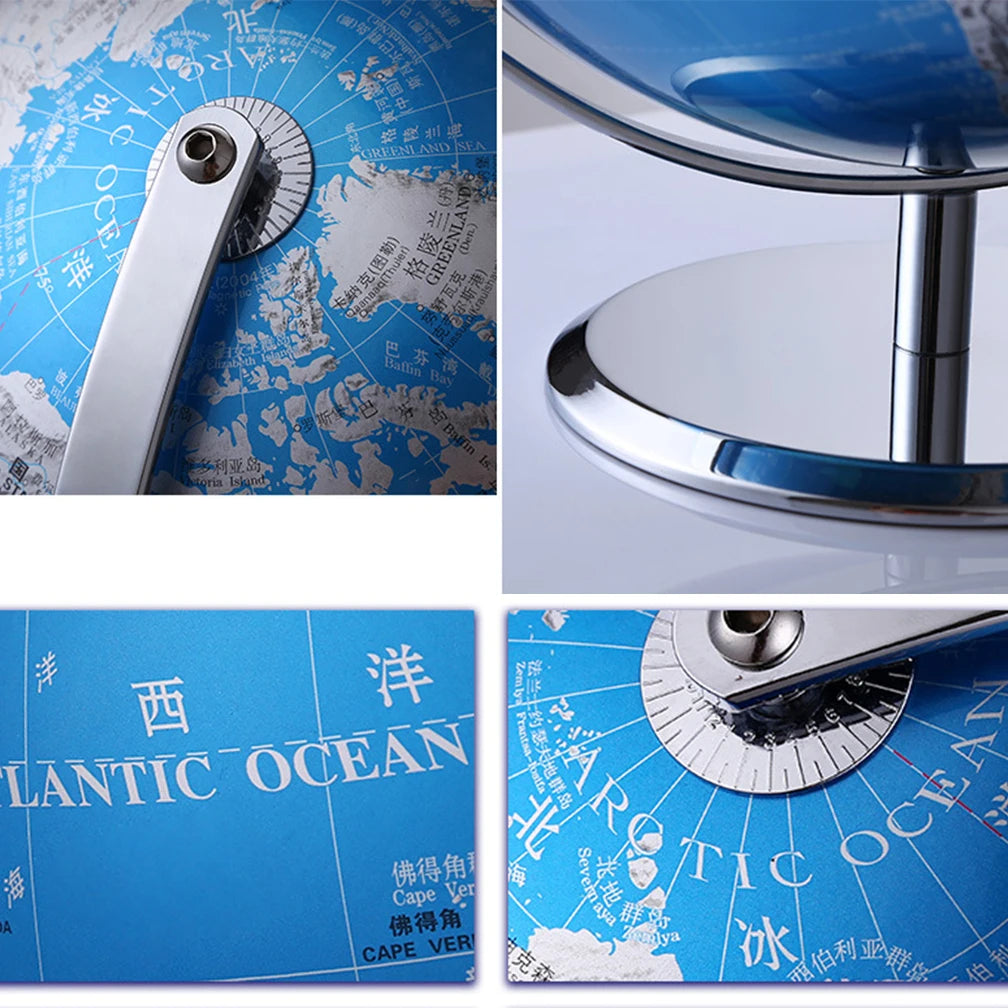 retro world globe for children's education and decoration - vue 3 sur 7