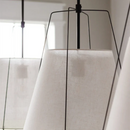 Cone drum pendant light, fabric lampshade, restaurant kitchen pendant light, indoor home decoration lighting