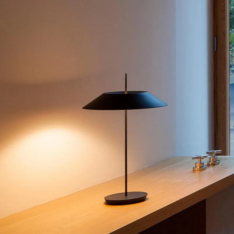 designer metal table lamp with LED lighting