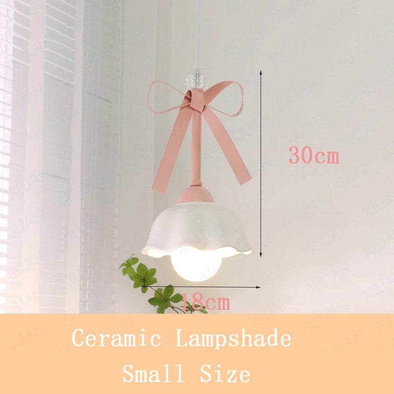 decorative pendant light for children in glass and ceramic