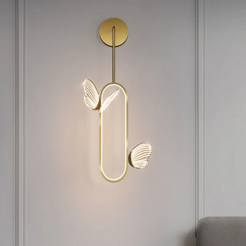 Nordic design butterfly LED wall light for interior decoration - vue 2 sur 8