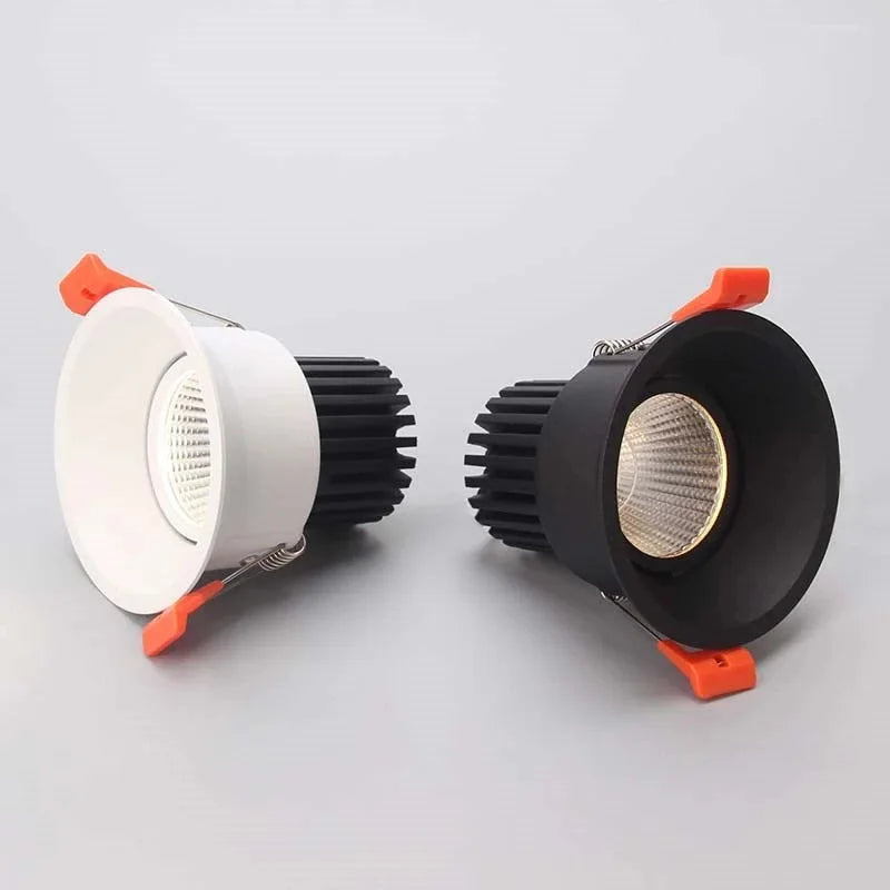 Round dimmable recessed LED spotlight for indoor decoration