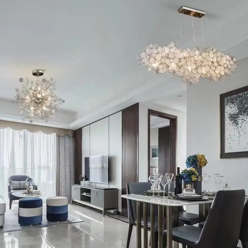 Creative modern glass LED chandelier