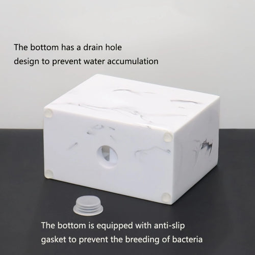 1pc Marble Effect Resin Toothbrush Holder, Luxury Nordic Style Toothbrush Stand, Multi-Compartment Bathroom Organizer, Elegant - vue 6 sur 9