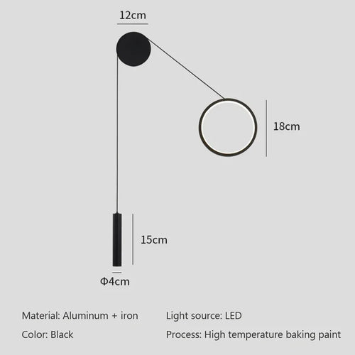 Modern and simple indoor LED wall light - vue 5 sur 8