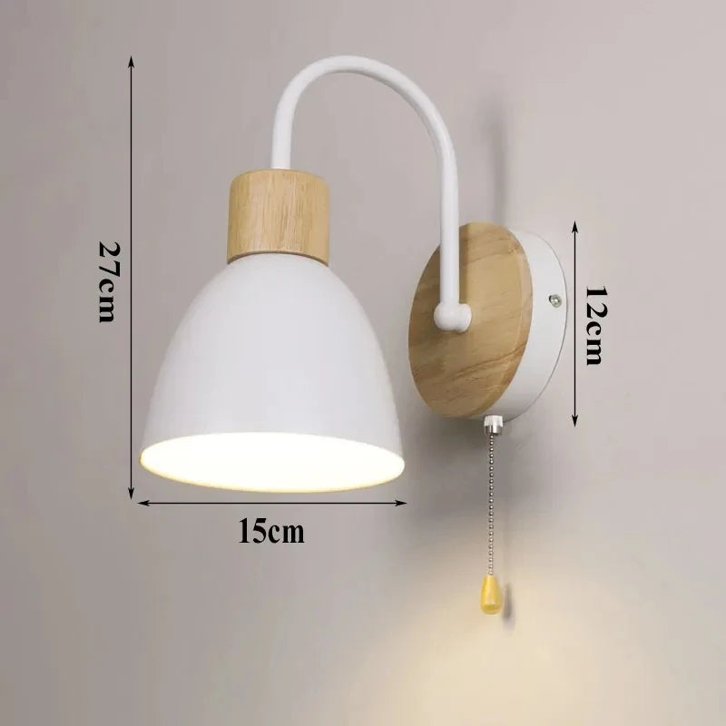 Modern Nordic macaron wall light with LED switch home decor
