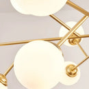 Nordic LED chandelier with glass globe for pendant lights