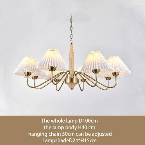 Elegant wooden chandelier for kitchen and island pendant light - vue 6 sur 8