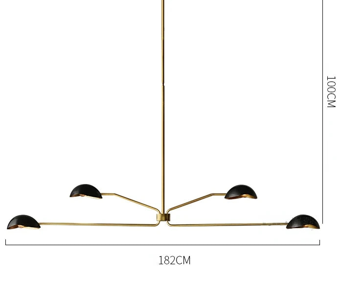 Modern neoclassical copper coloured chandelier - vue 14 sur 16