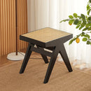 solid rattan bench for versatile and modern use