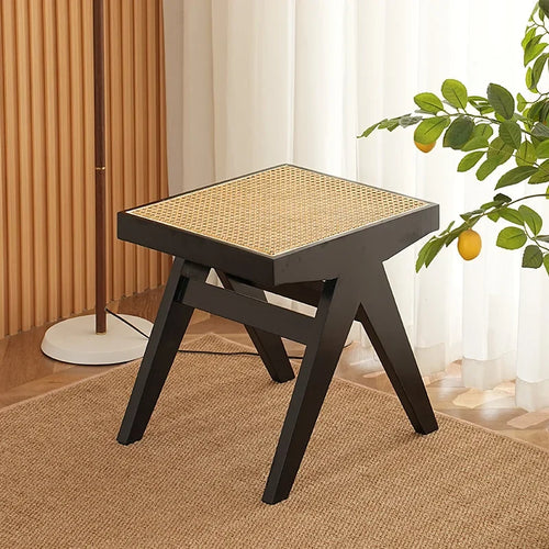 solid rattan bench for versatile and modern use - vue 9 sur 17