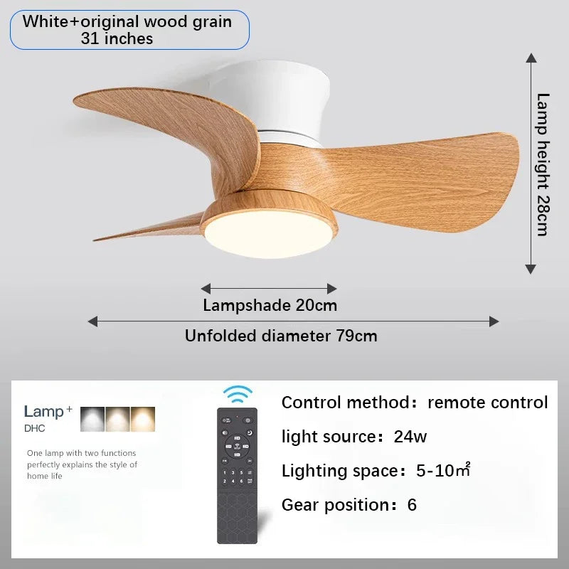 Modern ceiling light with integrated fan for contemporary interiors - vue 10 sur 10