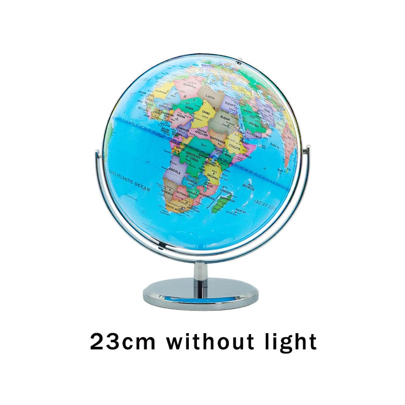 educational rotating globe with light in English for geography - vue 14 sur 18