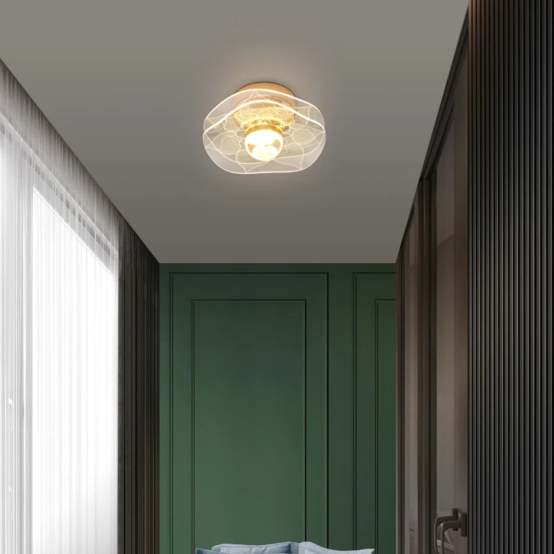Modern nordic LED ceiling light for indoors and balcony - vue 4 sur 13