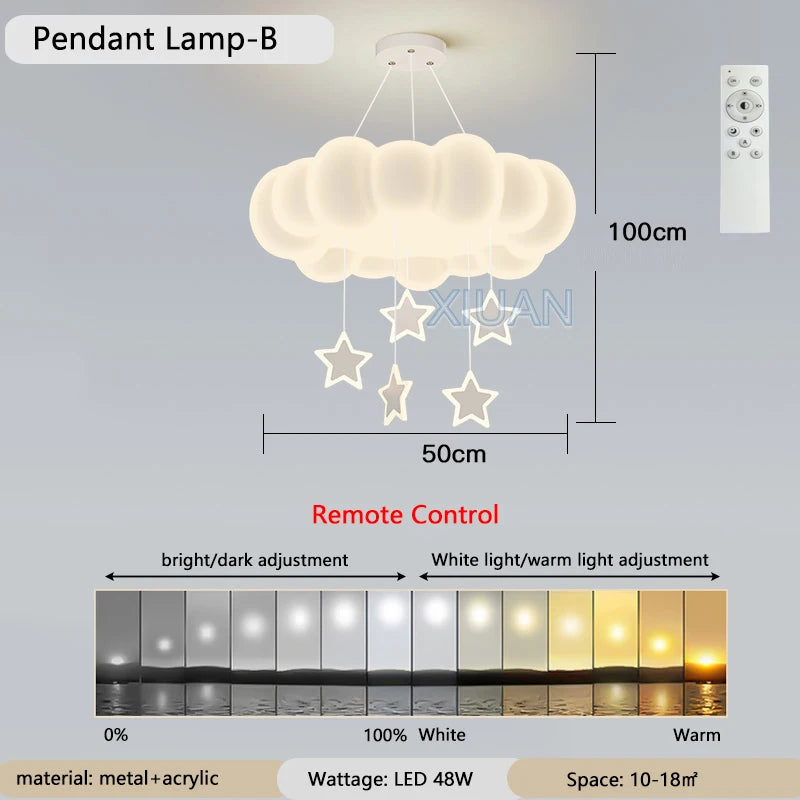 Modern minimalist donuts chandelier with remote control dimming