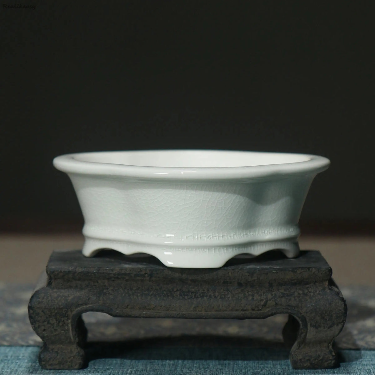 creative glazed ceramic flower pot for home decoration - vue 3 sur 14