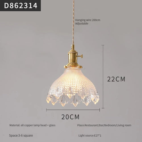 Modern brass and glass pendant light for interiors - vue 27 sur 30