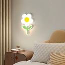 Children's flower LED wall light with remote control